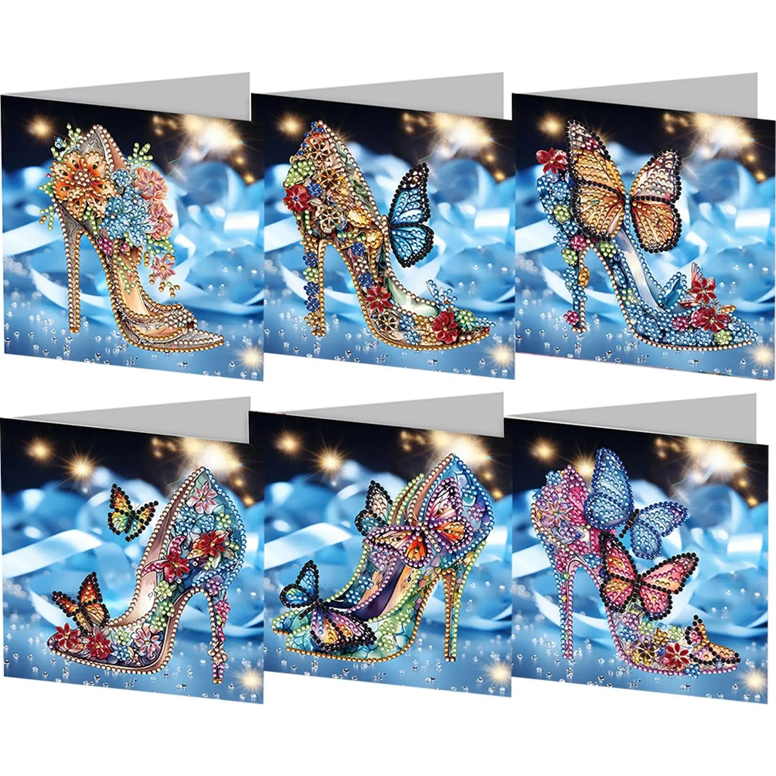5D Rhinestone Arts Greetings Birthday Card DIY 5D Rhinestone Embroidery Arts Cards Kits Diamond Painting Greeting Thank You Card