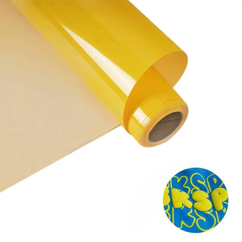 3D Puff HTV Vinyl Roll Puff Heat Transfer Suitable for T-shirts and shirts 12 "x 9 feet