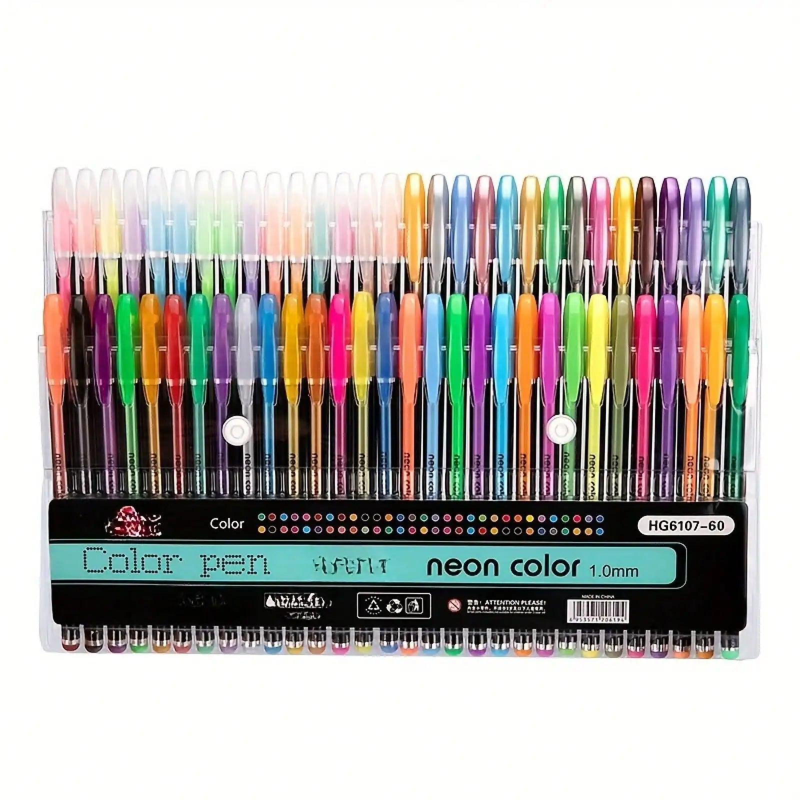 48-Color Sparkle Gel Pen Set with Fine 1.0mm Tip - Vibrant Glitter & Metallic Pens for Journaling, Bullet Planning, Scrapbooking