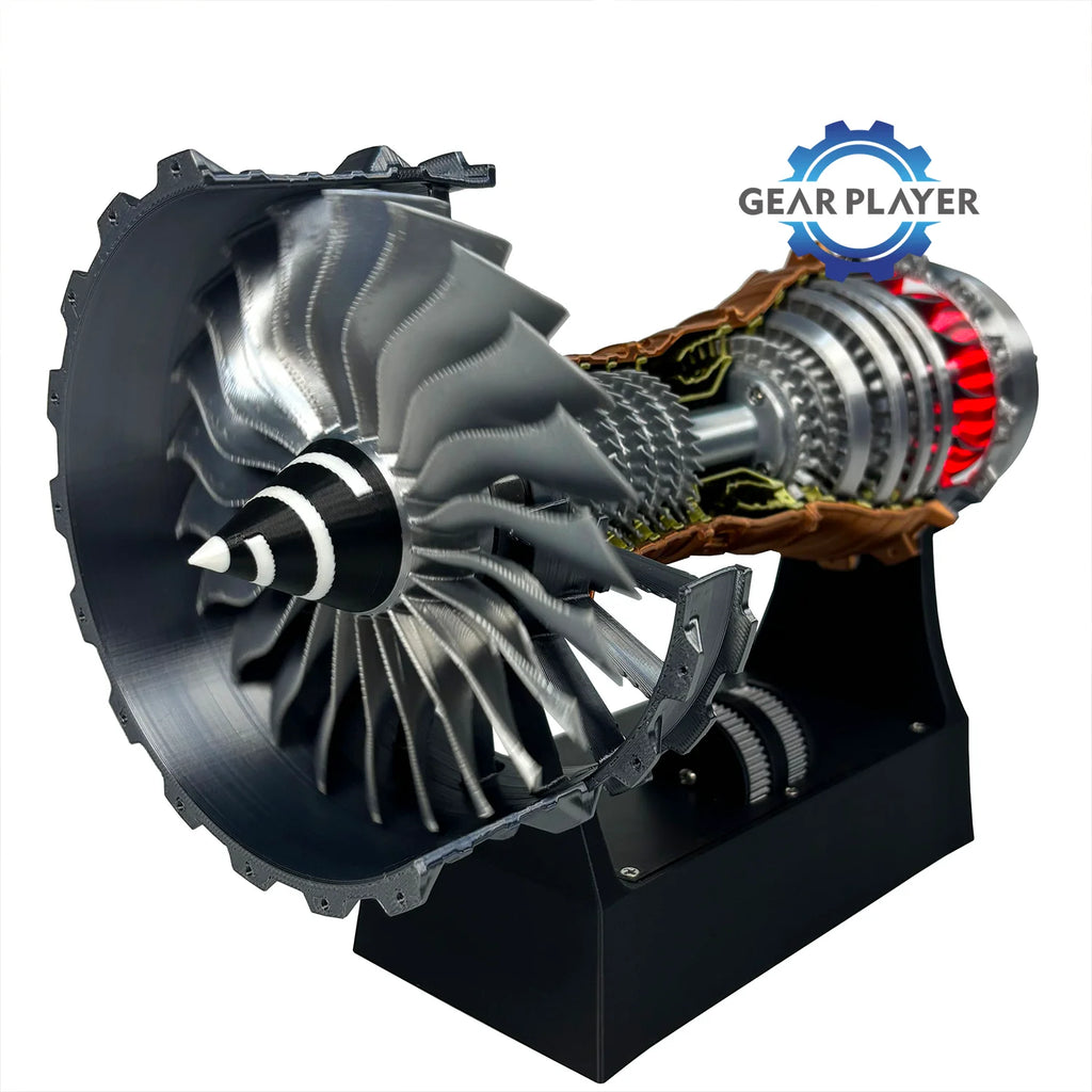 Turbojet Engine Model Kit Adjustable Speed Tail Flame Simulation