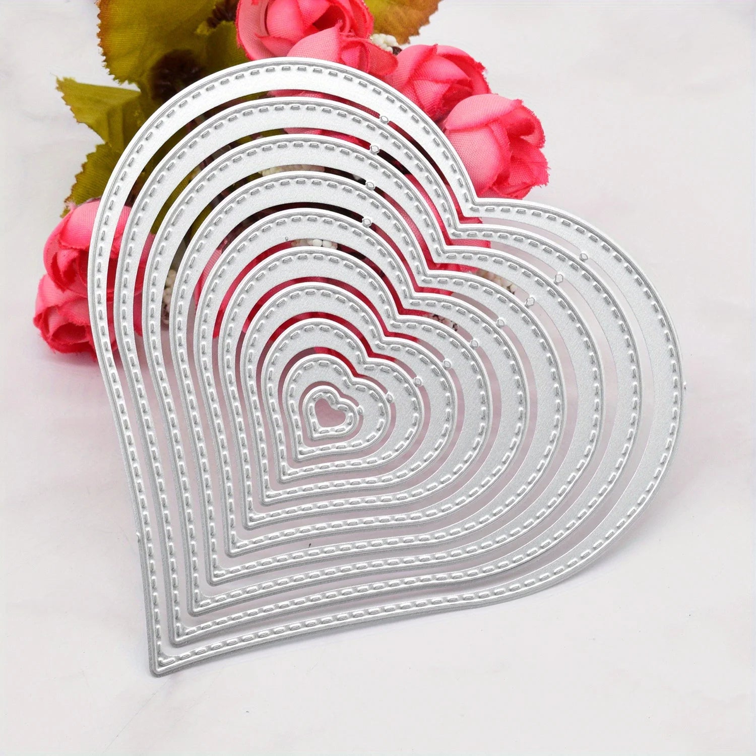1pc Heart Background Frame Metal Cutting Dies Set f