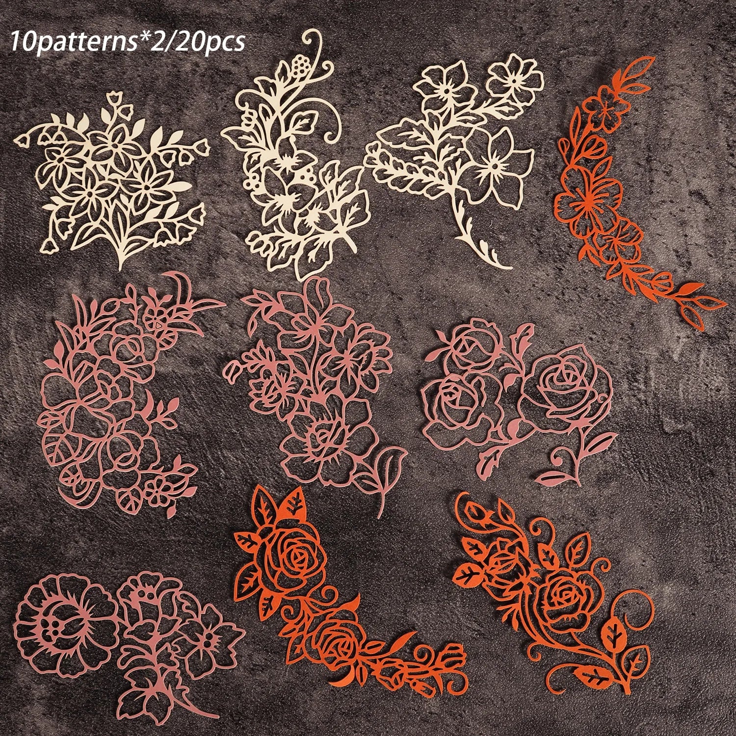 20pcs Hollow out Special-shaped  Paper, embelishments