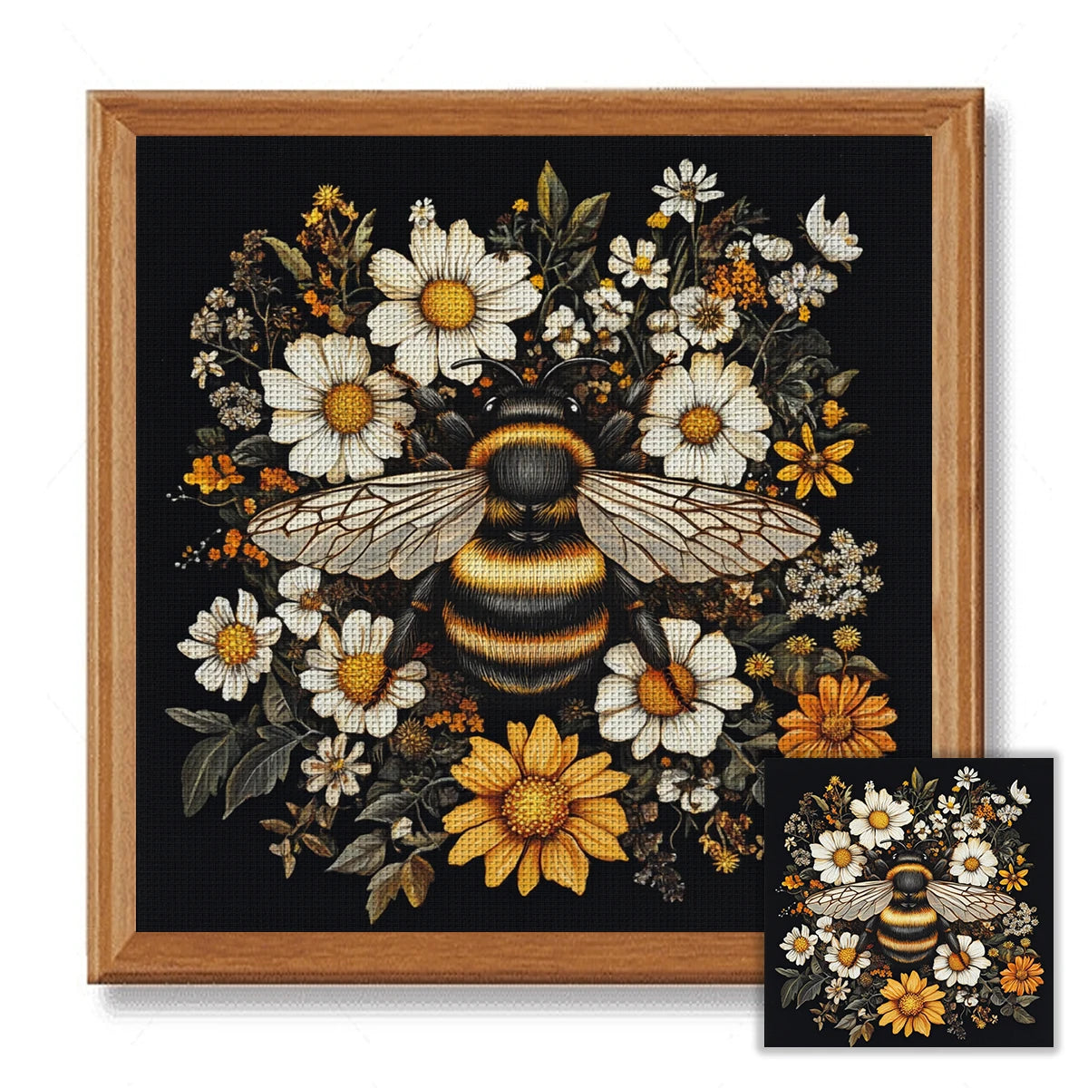 1 set of 30x30cm-11.8x11.8 inch 11CT/14CT printed fabric cross stitch DIY kit, large size, gift set