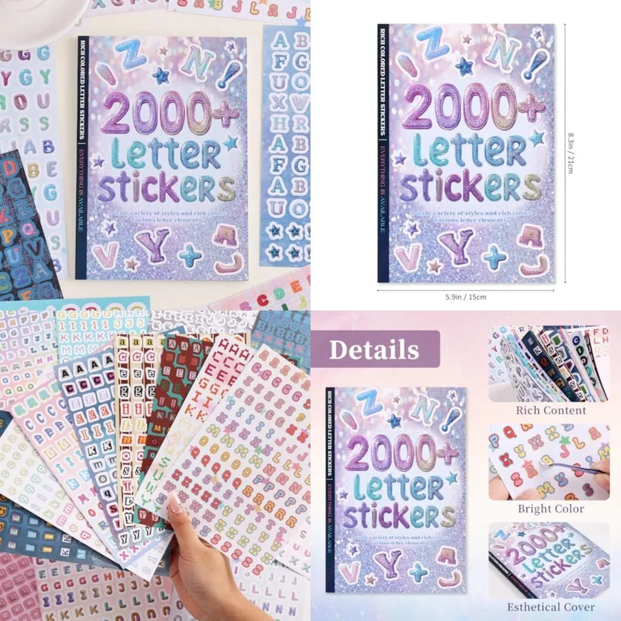 2000+ Pcs Alphabet  Stickers for Junk Journal Scrapbooking  DIY D