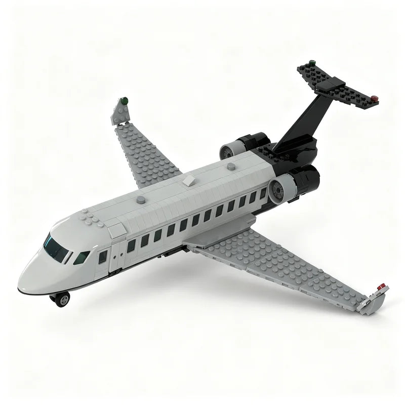 447pcs MOC City Airport Private Jet Model Building Blocks Architecture Toys