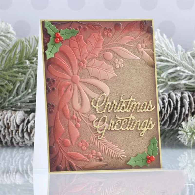 3D embossed folder  flowers, transparent plastic template