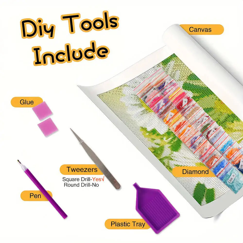 Diamond Dwarf Mushroom  Gnome Full Drill