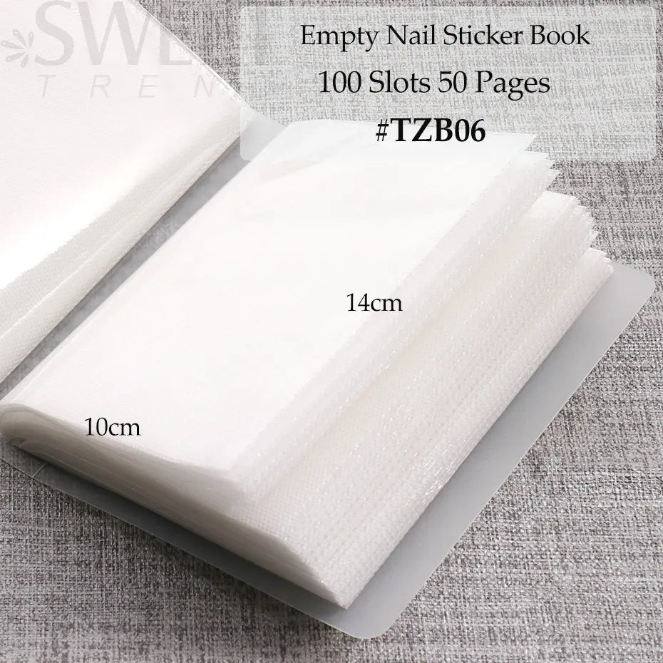 100 Slots Nail Art Stickers Storage Book