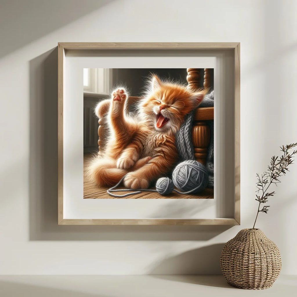 A playful cat cross stitch Kit diy 11CT/14CT