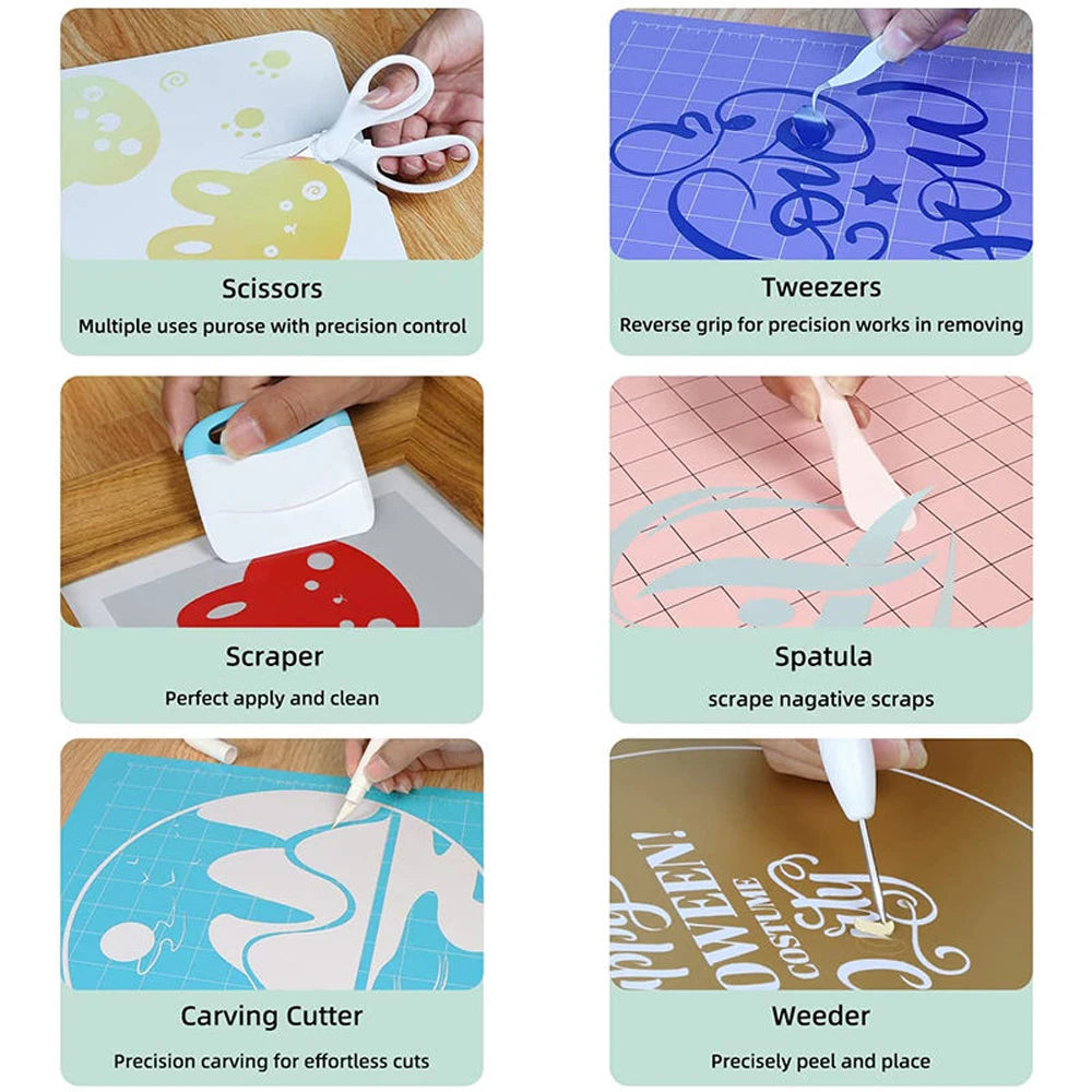 New Vinyl Weeding Tools Craft Basic kit Cameo Letters DIY Craft Tools Set for Cricut Silhouettes Cameos Vinyl Splicing