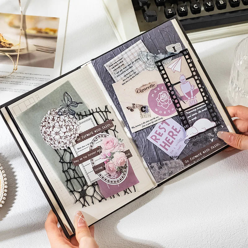 16Pcs Vintage Mixed Special Paper Gauze Scrapbooking Paper