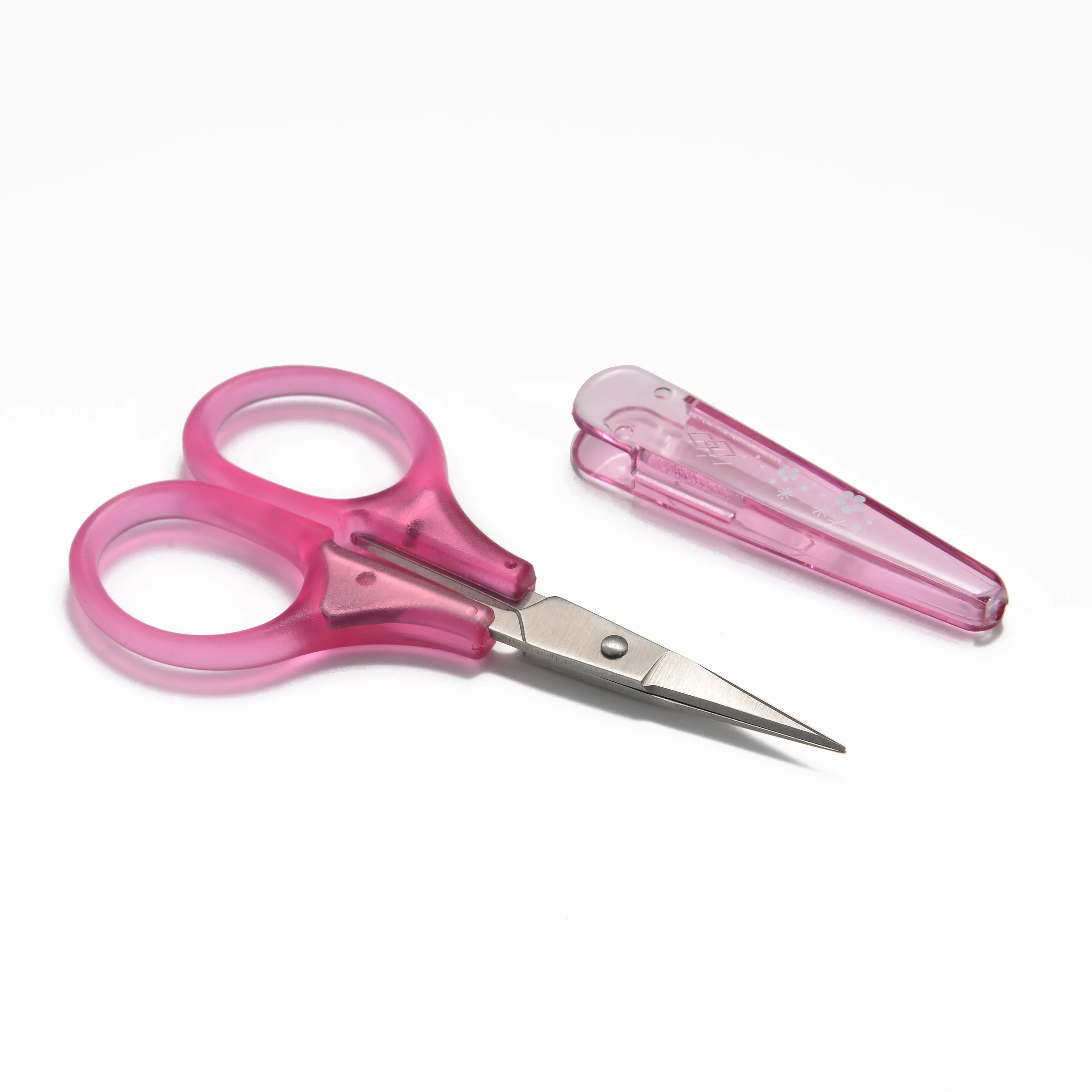 1pc Compact Precision Sharp Stainless Steel scissors with Protective Cap
