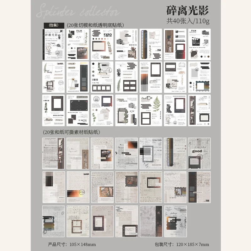 Washi paper Sticker Book Kit DIY Scrapbooking