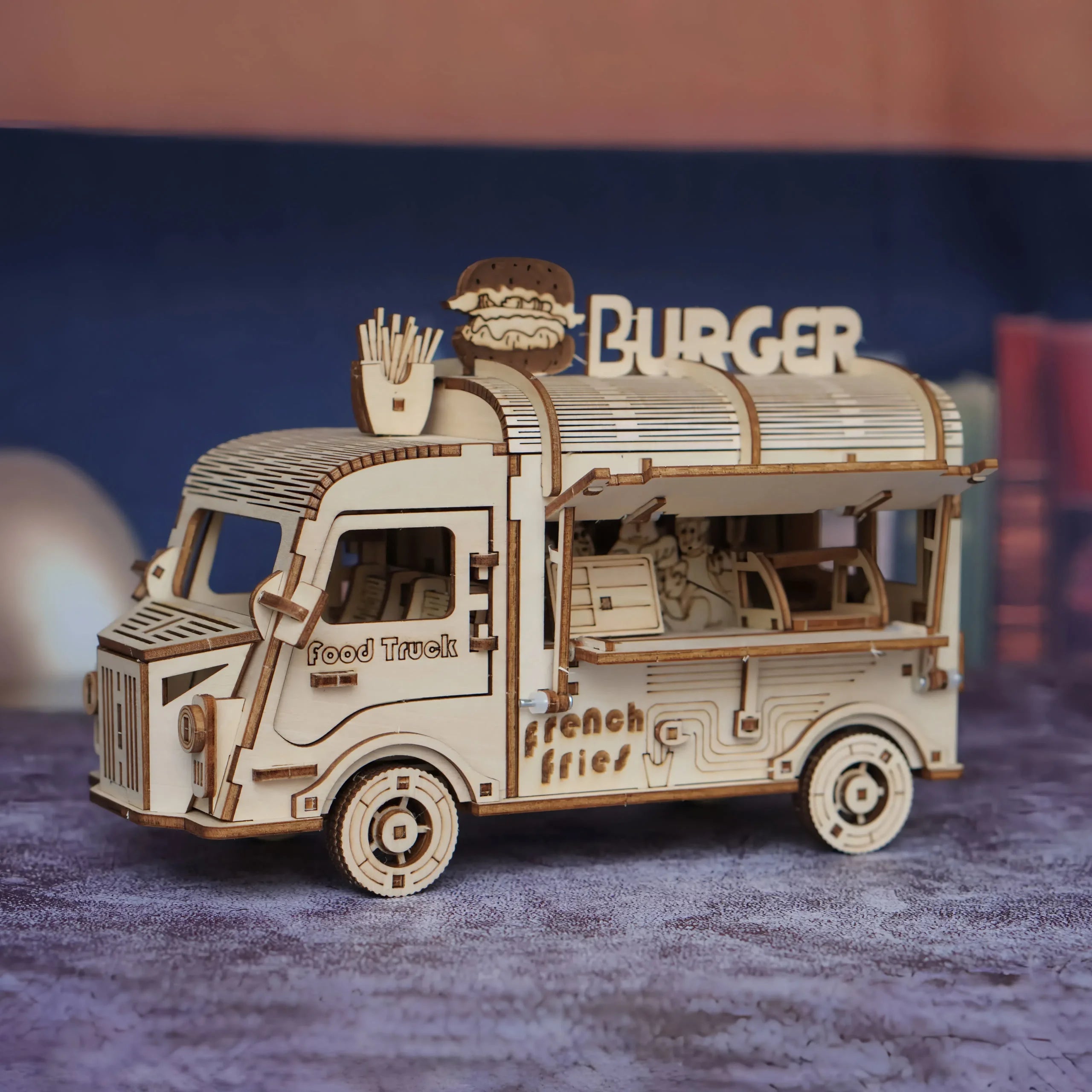 3D Wooden Puzzle Fast Food Car Model,