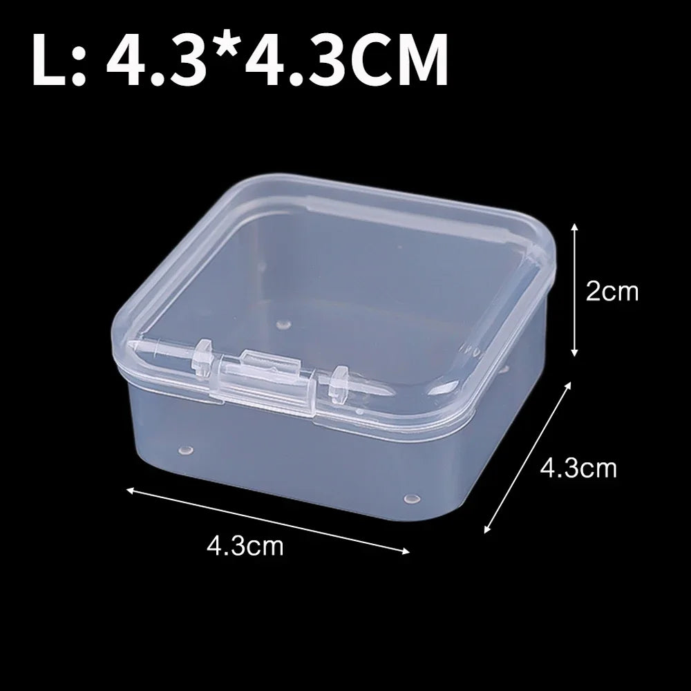 60/6PCS Mini Storage Box Transparent  Storage Box