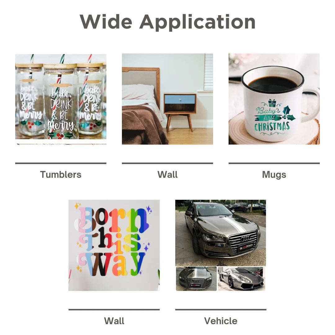 1 roll of vinyl stickers for Cricut Maker 3 Maker Explore 3 Air 3 Silhouette Cameo 4 DIY  Adhesive Vinyl Rolls（12*36/60/120in）