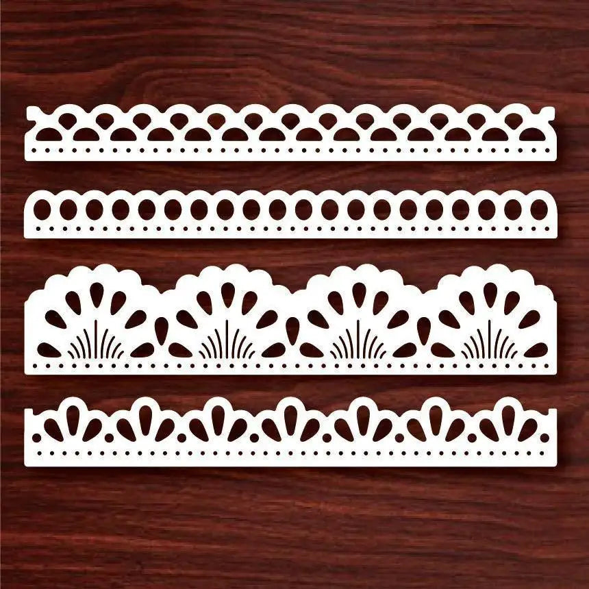Colorful Lace Wave Metal Cut Dies Stencils for scrapbooking, card making