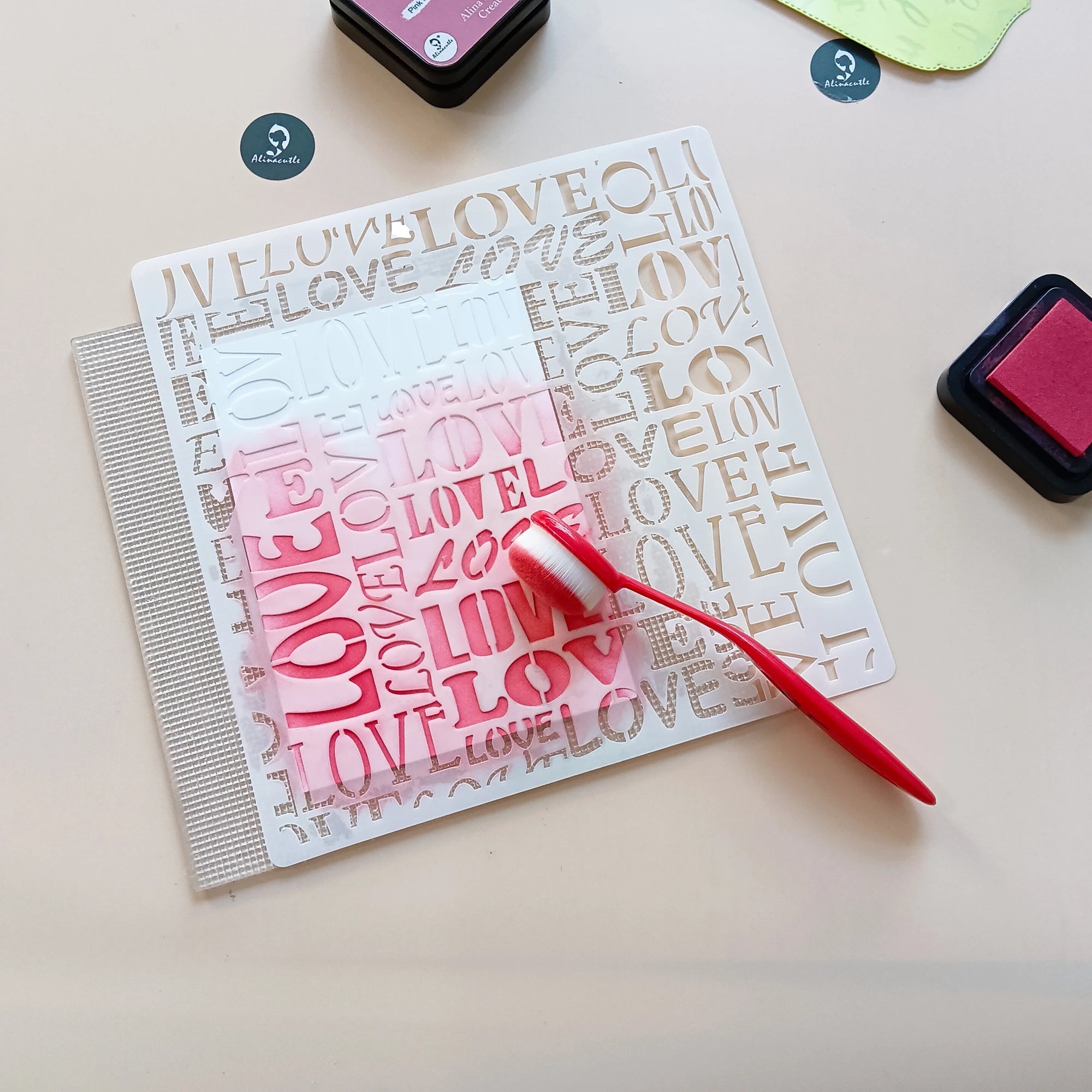 Easy Blending Grip Mat Multi-Use Sticky Mats Pad For Stamping Positioning Tool Tape-free Stencil Ink Blending Pad