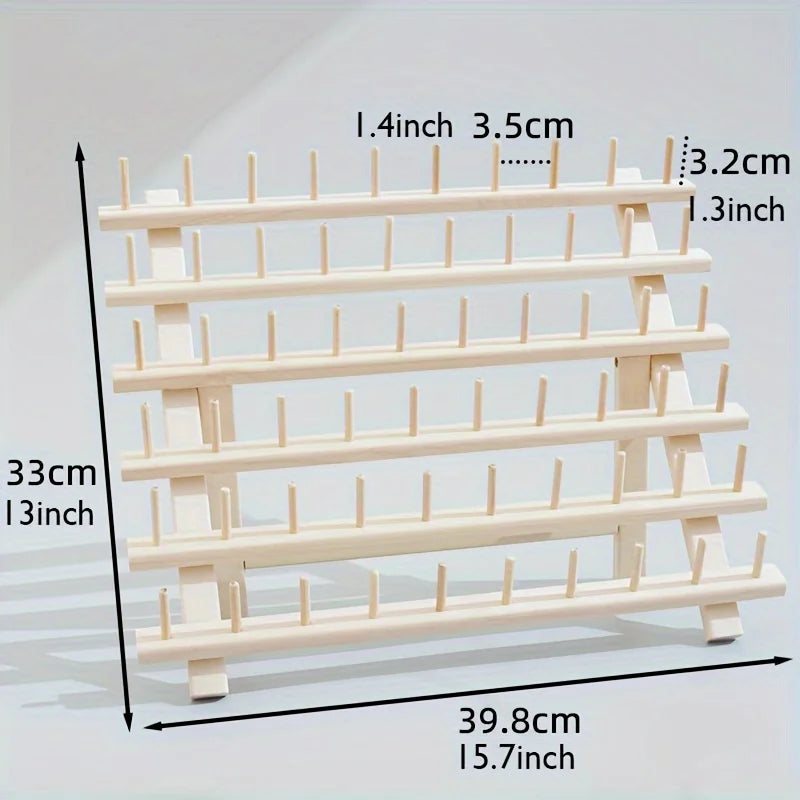2PCS Wooden Thread Rack holds 60 Spools