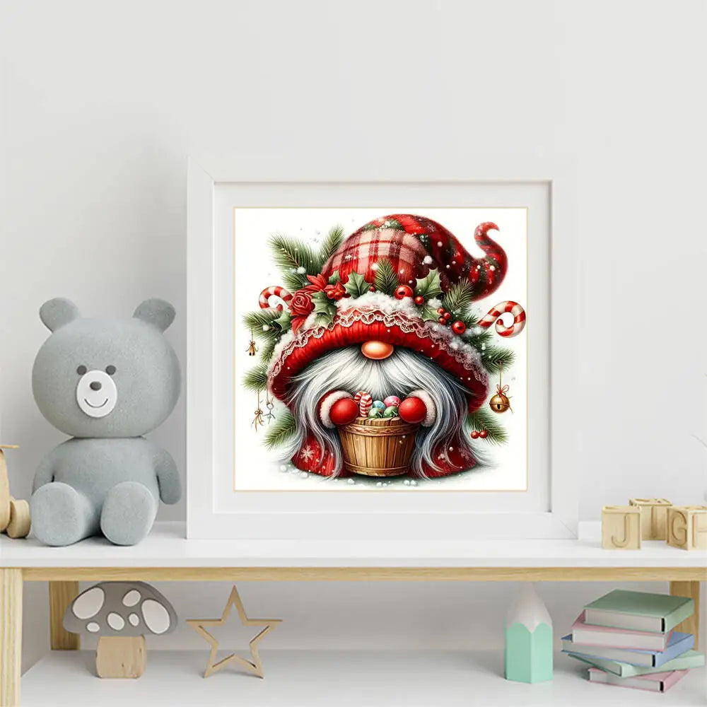 Diamond Mosaic diamond rhinestones Gnome  Santa Claus  Christmas