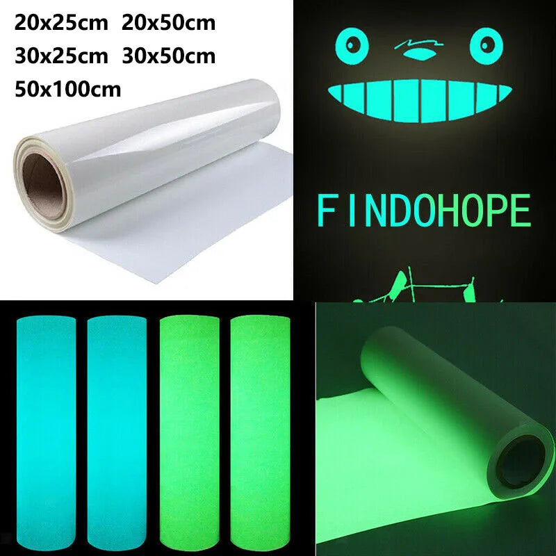 1 Roll Green Blue Luminous Lettering Film Heat Transfer