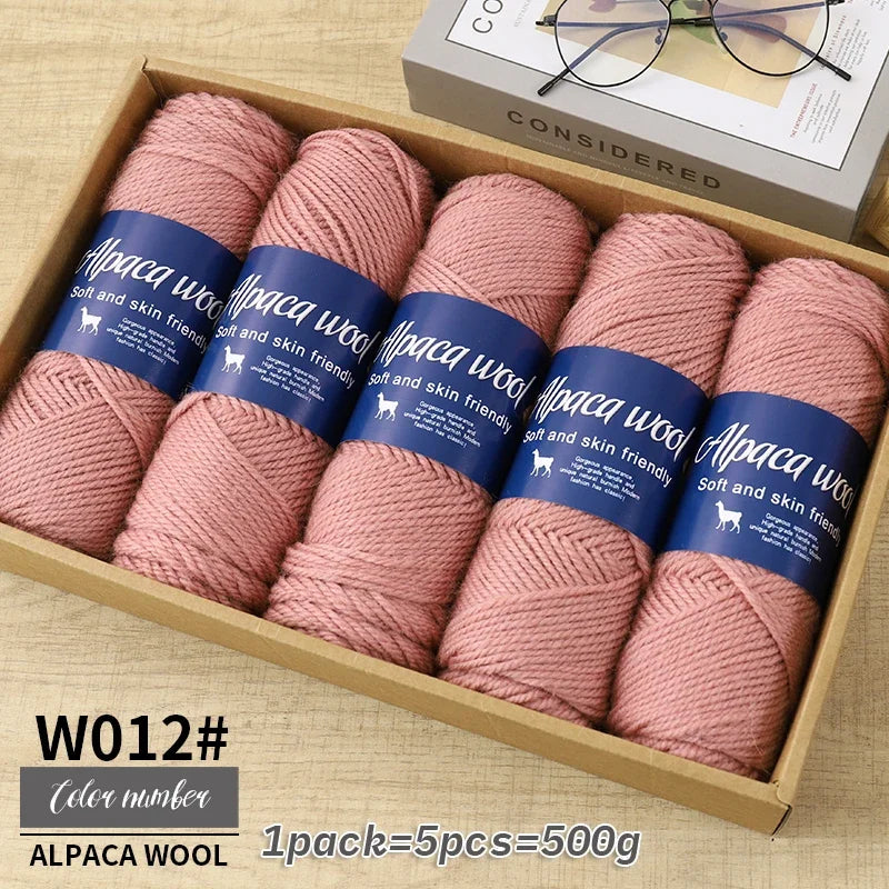 500g alpaca wool yarn, coarse yarn