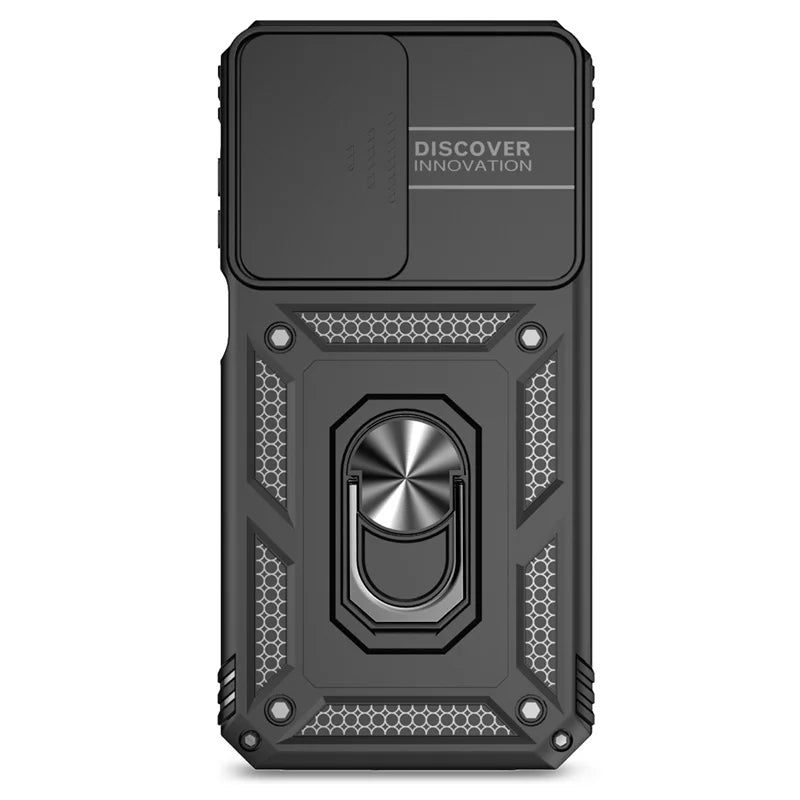 Slide Camera Lens Case For Samsung Galaxy Armor Shockproof Coque
