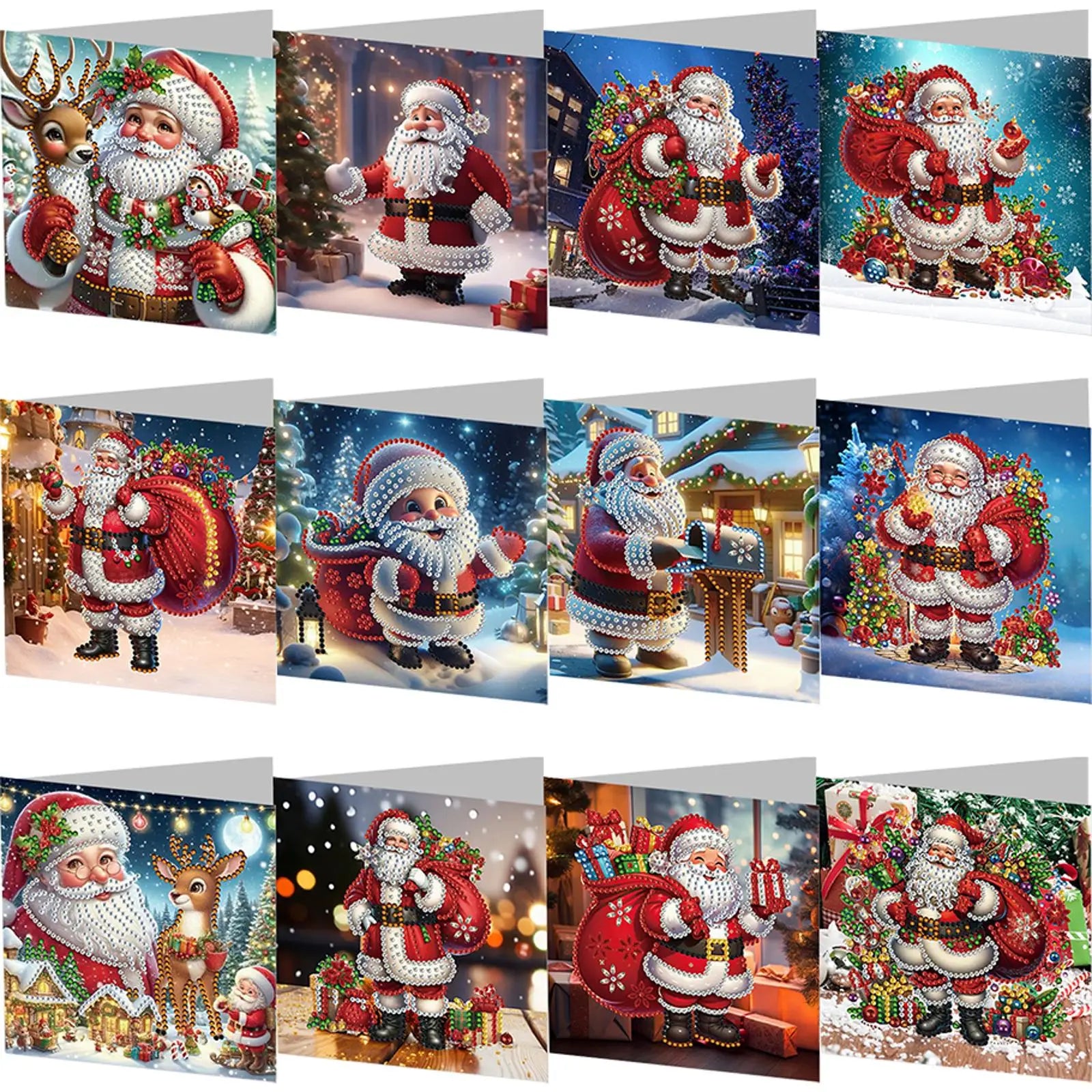 5D Rhinestone Arts Greetings Birthday Card DIY 5D Rhinestone Embroidery Arts Cards Kits Diamond Painting Greeting Thank You Card