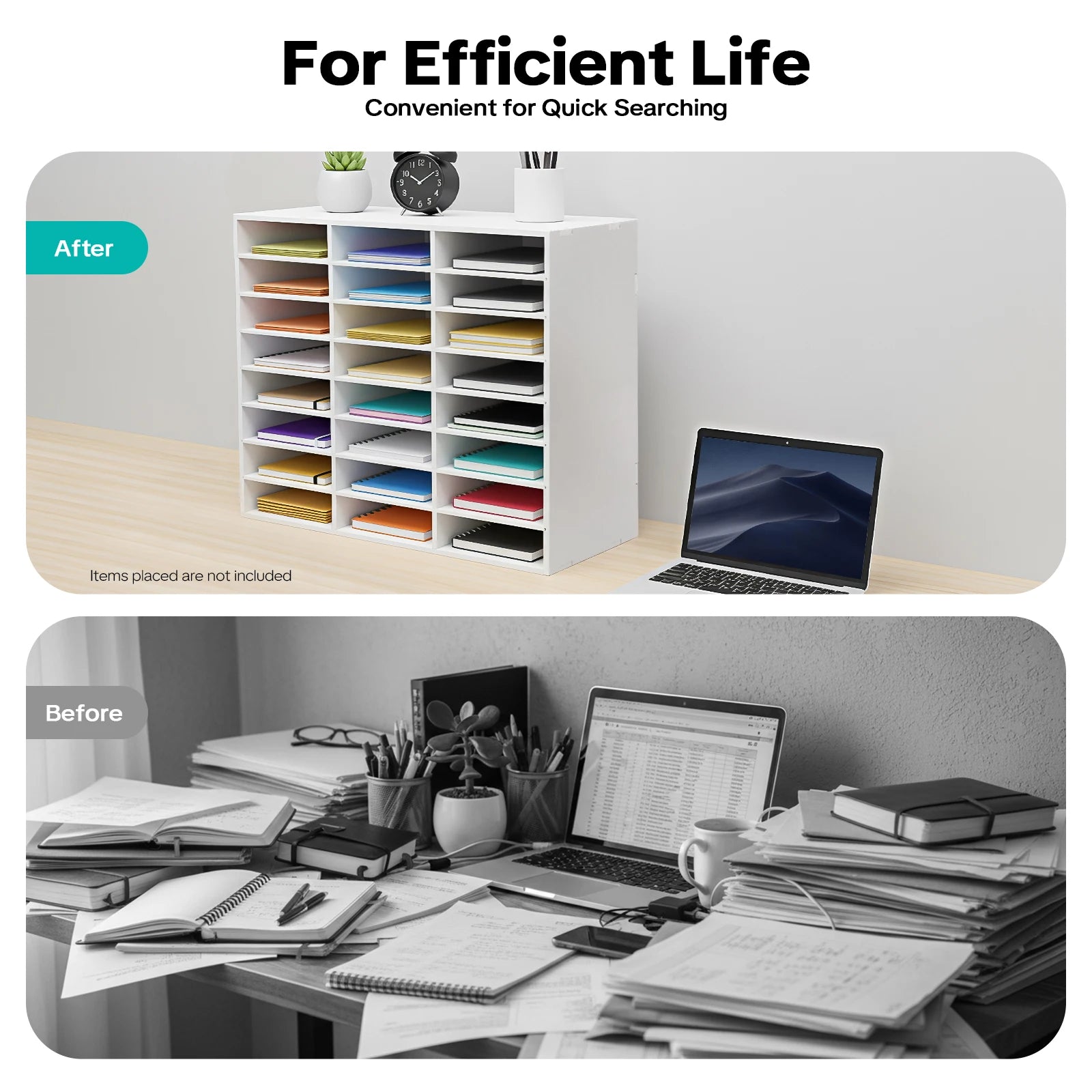 24 Slot File Classification Cabinet Storage Cabinet, desk top