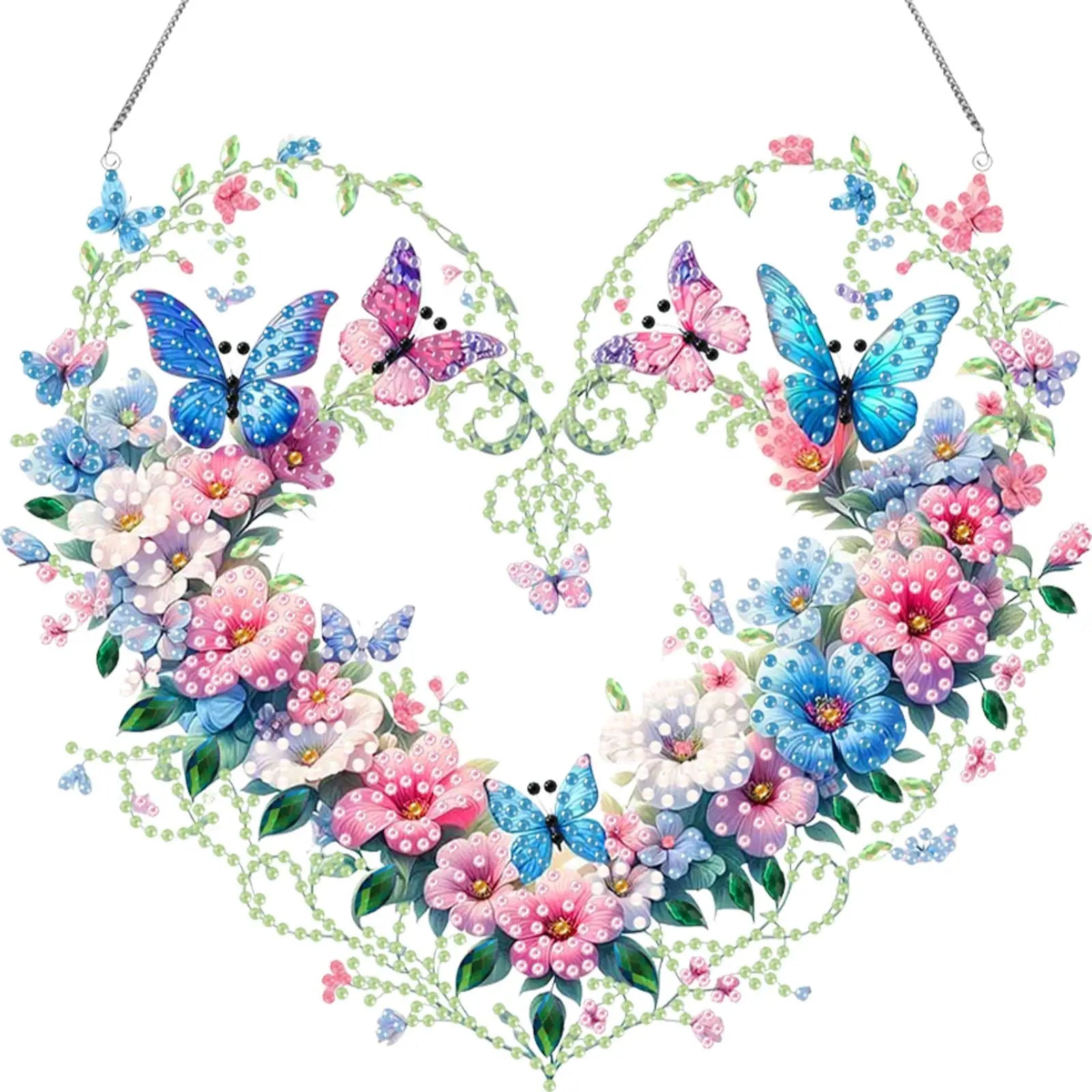 Acrylic 2D/Flat DIY Special Shape Hanging Diamond Art Kits Rhinestone r