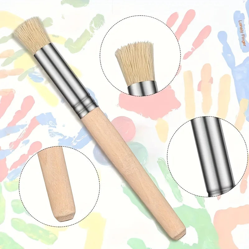 6/12/18pcs Stencil Paint Brushes Set