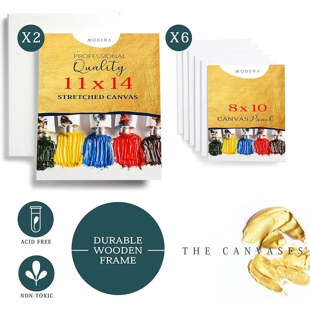 Deluxe Artist Painting Set & Wood Table Easel for Adults, Acrylic