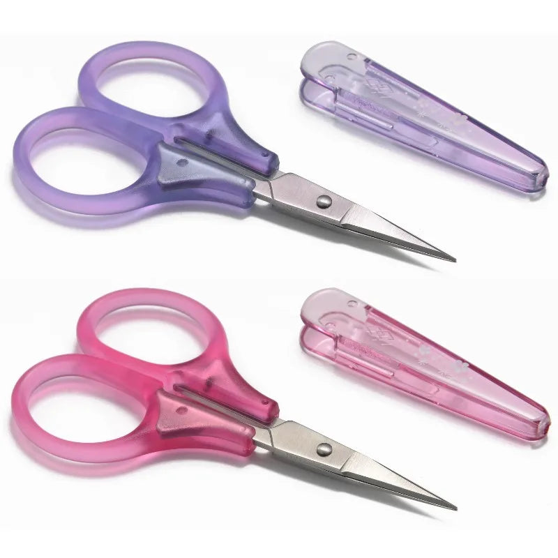 1pc Compact Precision Sharp Stainless Steel scissors with Protective Cap