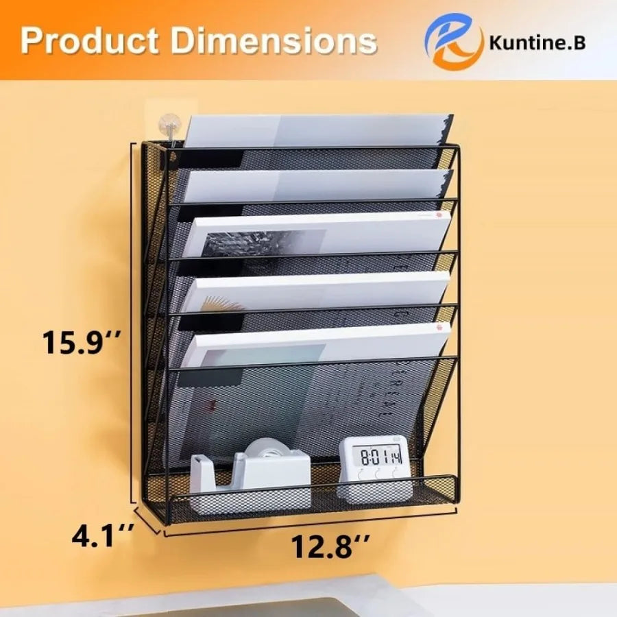 6-Tier Wall File Organizer  - Efficient Vertical