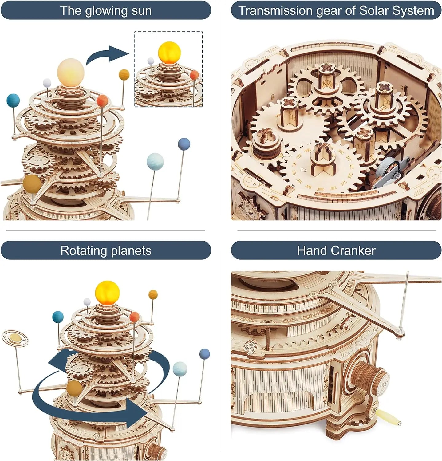 Robotime Rokr 316PCS Rotatable Mechanical Orrery
