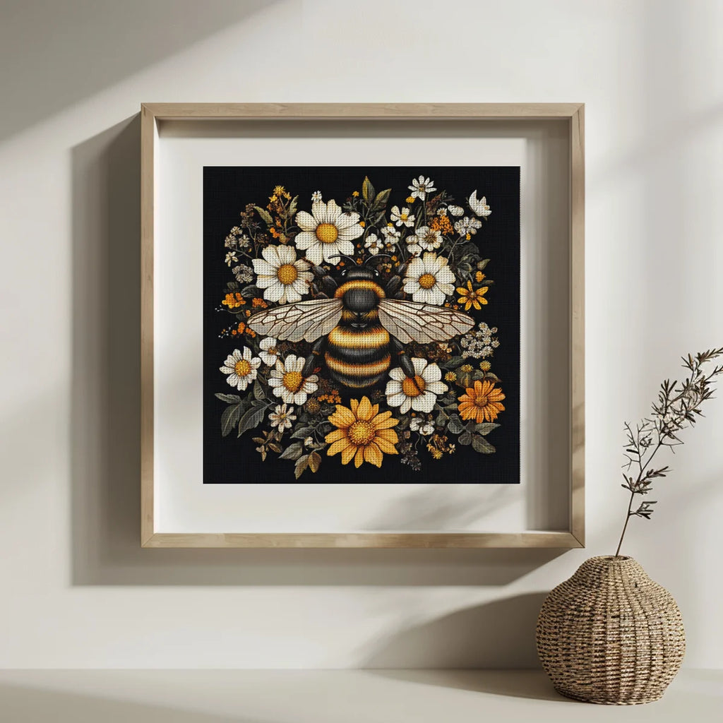 1 set of 30x30cm-11.8x11.8 inch 11CT/14CT printed fabric cross stitch DIY kit, large size, gift set