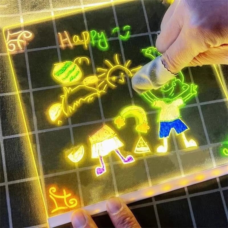 Reusable LCD Tablet, Erasable Light-Up Doodle Pad for Ages 3-6+