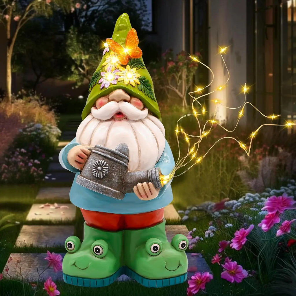 Solar Garden Gnome with LED Lights
