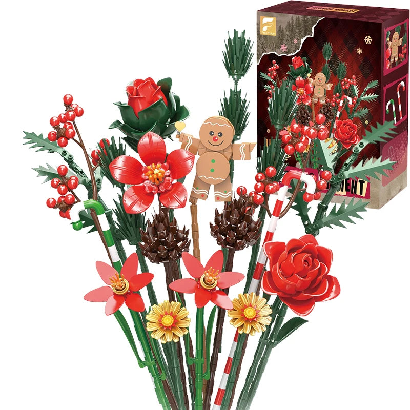 1009PCS Sunflower Building Blocks Flower Bouquet Vase Model Bricks Set