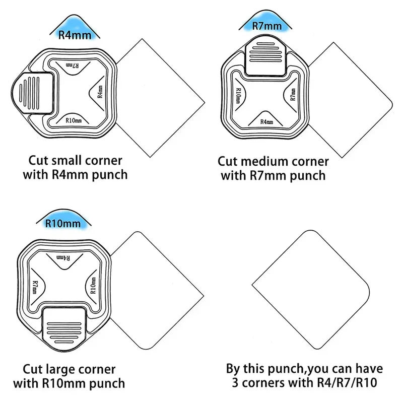 Metal Plastic Rounder Design Scrapbook ,Cards Craft Corner Punch