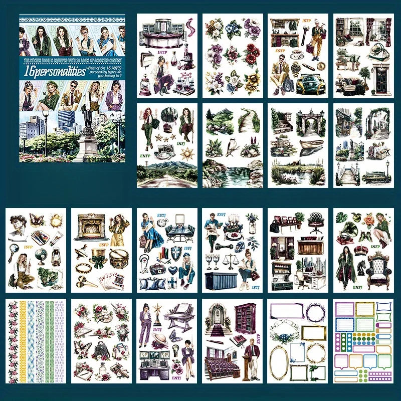 Winter Wonderland Sticker Book, Scrapbooking DIY Craft Supplies