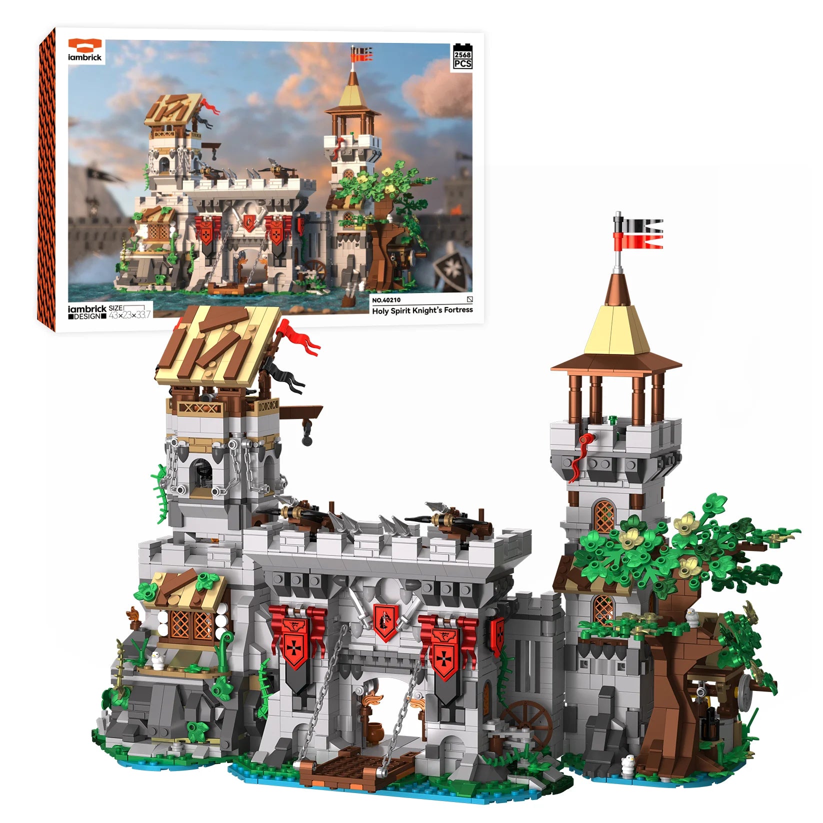 2568PCS Medieval Knight's Fortress Building Blocks