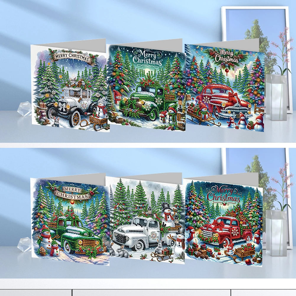 5D Rhinestone Arts Greetings Birthday Card DIY 5D Rhinestone Embroidery Arts Cards Kits Diamond Painting Greeting Thank You Card