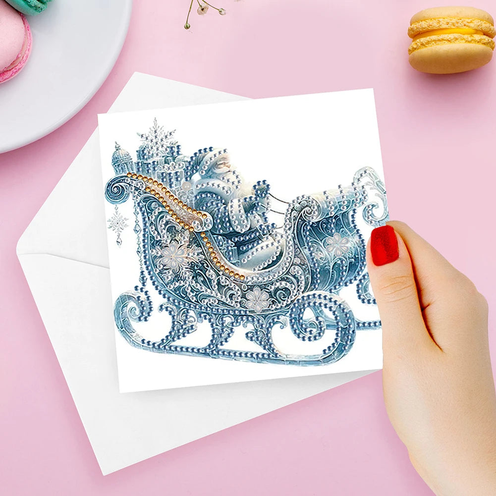 5D Rhinestone Arts Greetings Birthday Card DIY 5D Rhinestone Embroidery Arts Cards Kits Diamond Painting Greeting Thank You Card