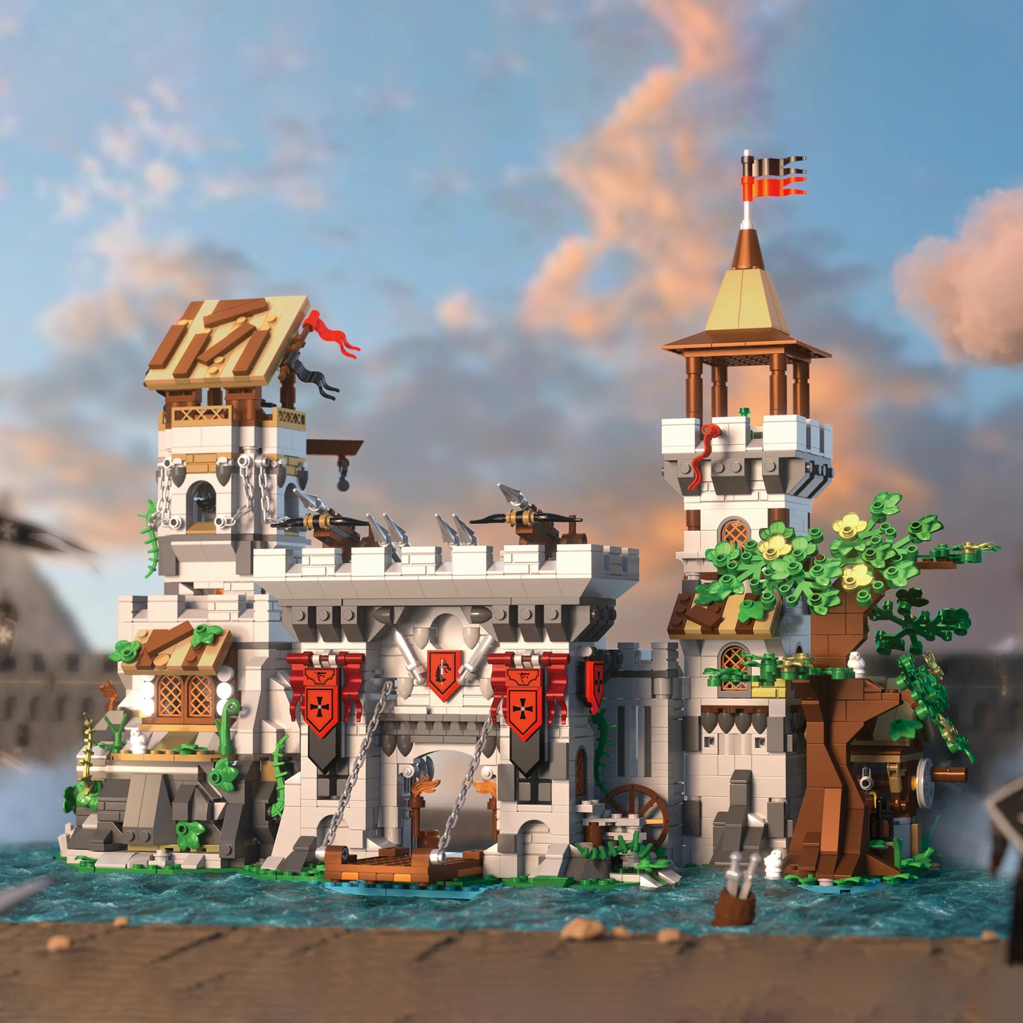 2568PCS Medieval Knight's Fortress Building Blocks