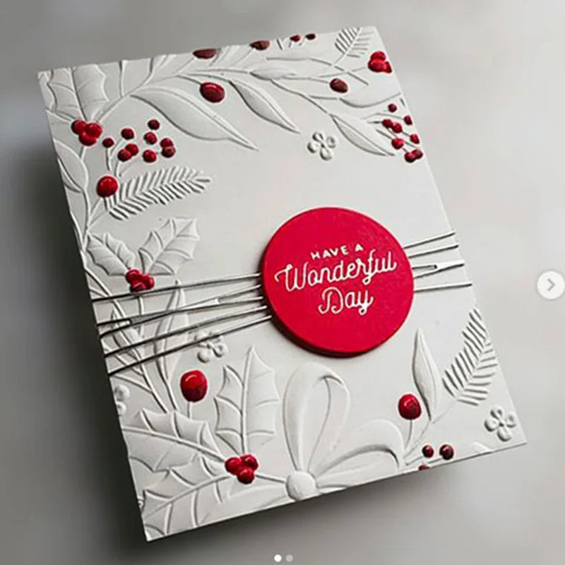 3D embossed folder  flowers, transparent plastic template