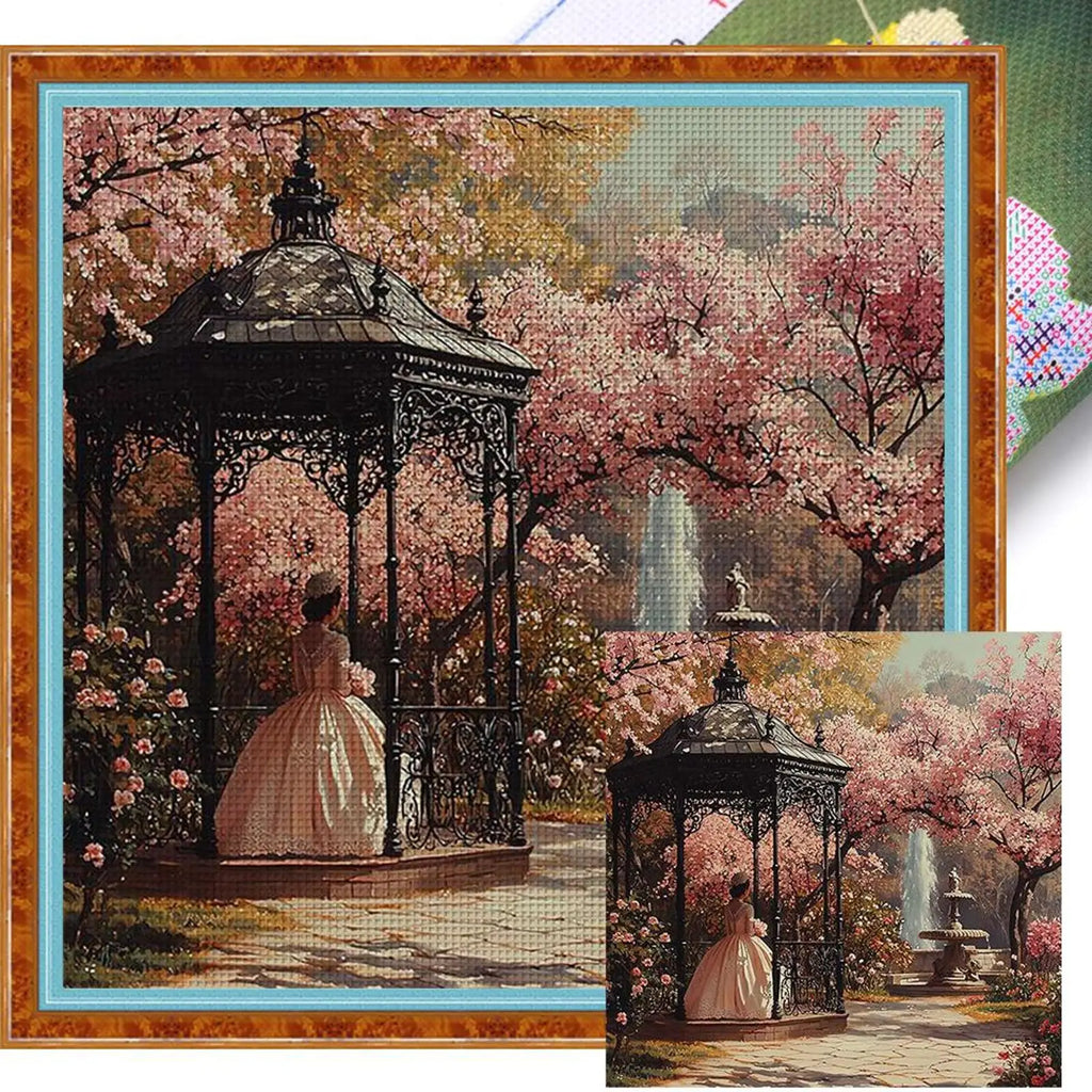 Full Embroidery cotton Thread 11CT Printed Girl