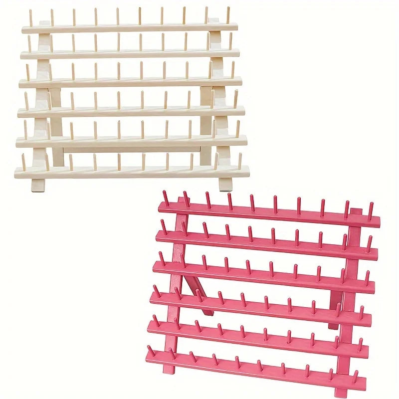 2PCS Wooden Thread Rack holds 60 Spools