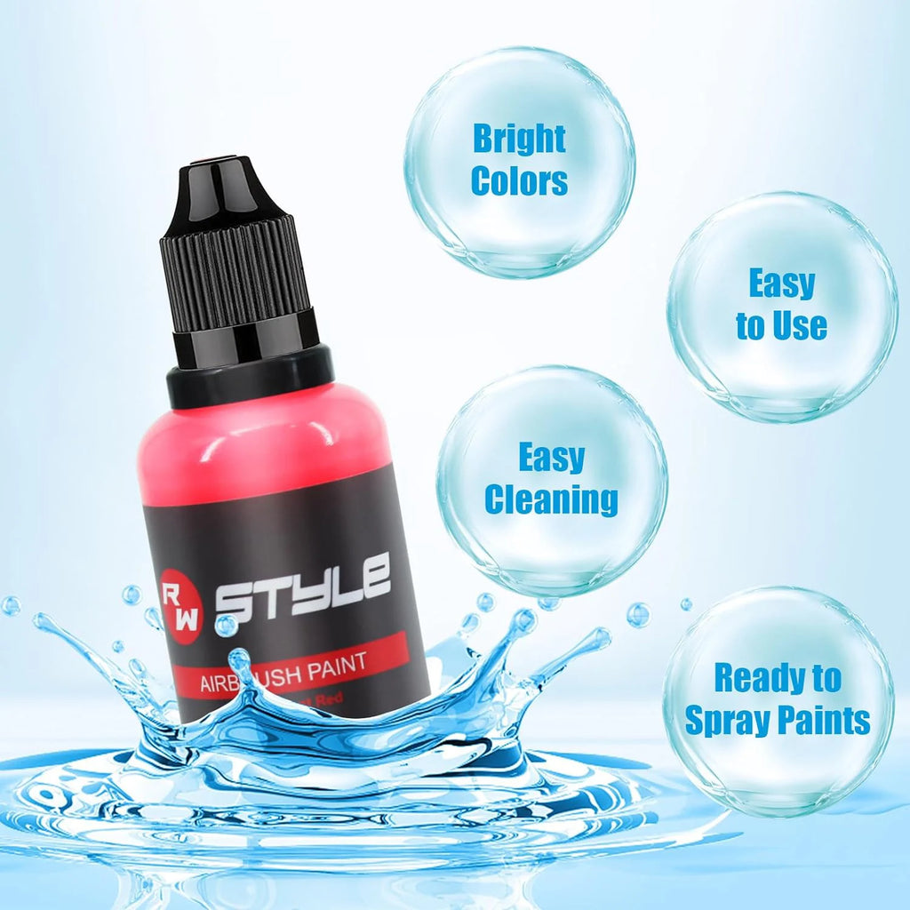 48 Colors Airbrush Paint Set 1fl oz, Opaque & Brilliant Colors