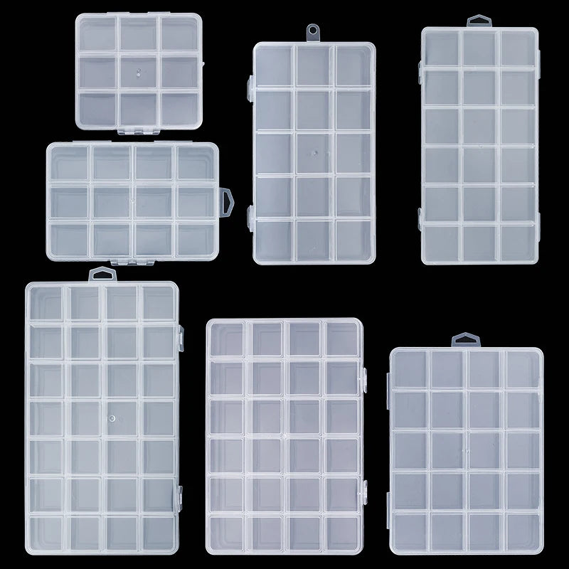 Transparent Storage Containers, 7 different sizes